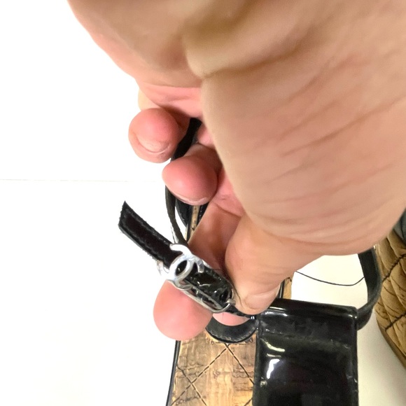 Chanel patent leather espadrilles sandals size 7 - Picture 2 of 7